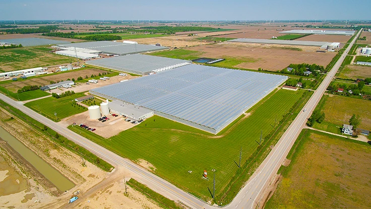 Aeriel view of Orangeline Farms