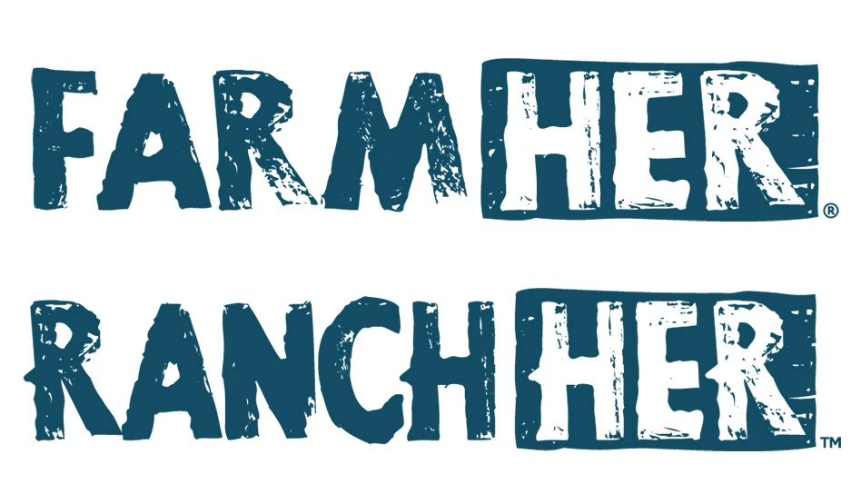 A logo reads FARMHER RANCHHER in navy blue letters.